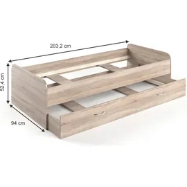 VitaliSpa Funktionsbett Enzo Sonoma Eiche