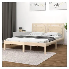 vidaXL Massivholzbett 200 x 200 cm Braun