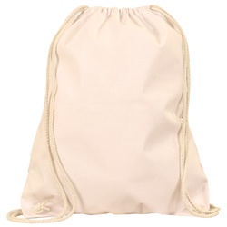 Turnbeutel - OEKO-TEX 100 zertifiziert | mit robusten Zugbändern | 38x46cm | Jutebeutel | Einkaufstasche | Rucksack | unbedruckt, natur