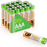 GP AAA Micro Batterie GP Alkaline Super 1,5V 20 Stück