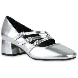 Damen Mary Janes in Silber