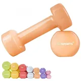 ScSPORTS ScSPORTS® Hantel-Set Vinyl Kurzhanteln 2er Set 1-10kg Hantelset Fitness Gewichte orange