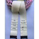 (17 Farbe Auswahl) Moire Trauerschleife mit Text personalisiert, Grabsgesteckband Bedruckt nach Wunsch, Urnen- Grabstrausschleife, Kranzschleife (Limonengrün, 75mm)