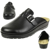 Rohde 1511 Neustadt-H Schuhe Herren Sandalen Pantoletten Leder Clogs, Größe:42 EU, Farbe:Schwarz