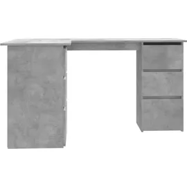 vidaXL Eckschreibtisch Betongrau