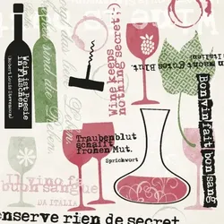 Mank Serviette Airlaid Bon Vin 40 x 40 cm, 50 Stück - Wein
