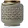 MARELIDA Windlicht Fächer Muster Metall Beige