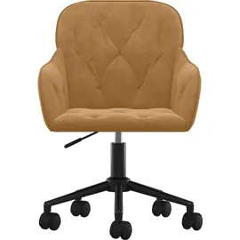 vidaXL Bürostuhl Samt Braun