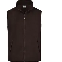 James & Nicholson Fleece Weste JN045, brown XL