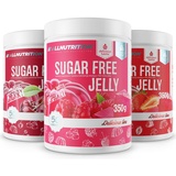 ALLNUTRITION Delicious Line Sugar Free Jelly - Kalorienarmes Gelee Dessert - Marmelade ohne Zucker - Nur 25kcal pro Portion - Jelly Fruit Süßigkeiten - Kalorienarme Süßigkeiten - 350g - Cherry