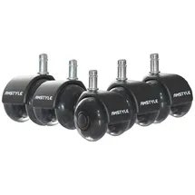 AMSTYLE Universal-Schwerlastrollen 5er Set SPM1.978 Schwarz