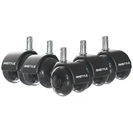 AMSTYLE Universal-Schwerlastrollen 5er Set SPM1.978 Schwarz