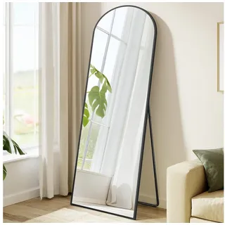 SONGMICS Standspiegel, Ganzkörperspiegel, 160 x 50 / 140 x 40 cm, stehend oder wandmontiert schwarz