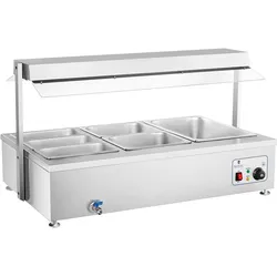 Royal Catering Bain Marie - 6 GN - mit Fleischaufsatz und Ablaufhahn RCBM-6WA