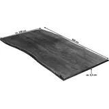 möbelliebling Tischplatte Baumkante Massiv Akazie Nussbaum 300 x 100 MILO