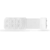 Pro Home BH Verlängerung, flexible Erweiterung für BH's - Elastischer Bra Extender 2 Haken, Ösen - 9,5cm x 2,5cm - Weiß - - BH-Verlängerer -