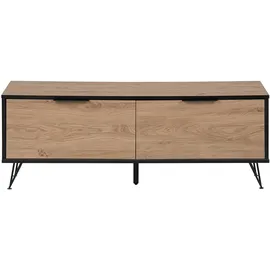 Beliani Halston Lowboard 120 x 46 x 40 cm Braun/Schwarz Holzwerkstoff