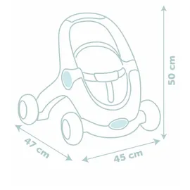 Smoby Little Smoby 3-in-1 Puppenwagen mehrfarbig Blau