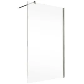 Schulte Toura Walk-In-Dusche links 120 x 200 cm schwarz Klarglas 8 mm
