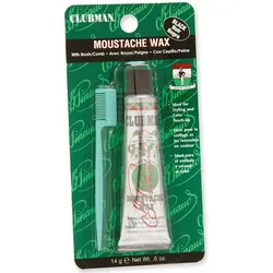 Clubman Pinaud Moustache Wax Hang Pack - Black 14 g