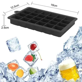 Intirilife 2x Eiswürfelformen mit Deckel in SCHWARZ | Trinken, Barausstattung