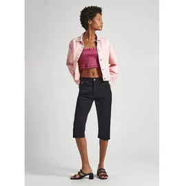 Pepe Jeans Damen. Skinny Crop Hw schwarz (26), Lässig, Bio-Baumwolle
