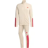 adidas Stadium 3-Streifen Trainingsanzug Beige XXL