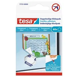 tesa doppelseitige Klebepads 1,1 x 1,1 cm, 60 St.