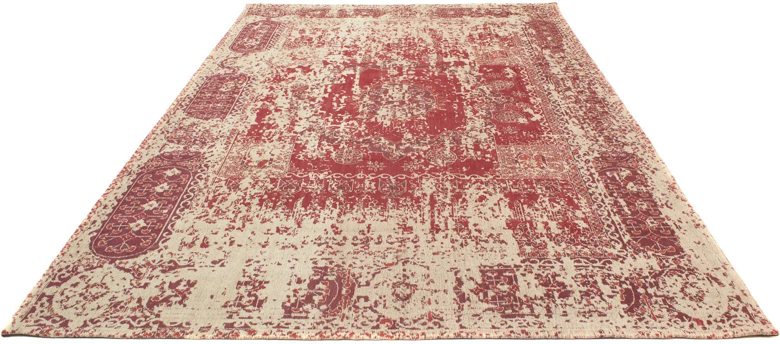 morgenland Teppich »VINTAGE LAGUNE«, rechteckig, 6 mm Höhe, Handarbeit, Shabby Chic, Wohnzimmer morgenland rot B: 200 cm   1 St.