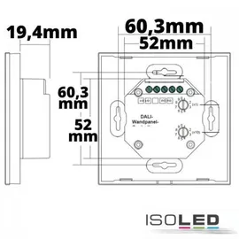 Fiai IsoLED DALI 4 Adressen Einbau-Touch Master-Dimmer
