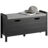 SoBuy FSR63-II 91 x 50 x 30 cm gepolstert / schwarz