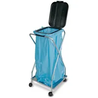 BRB-Lagertechnik Müllsackständer BRB Müllsackständer mit Rollen, für 70-120 Liter Säcke, Bruchfest, selbst unter extremen Bedingungen schwarz