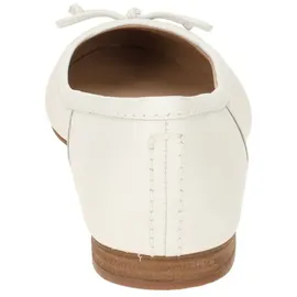 CLARKS Fawna Lily Ballerinas, White Leather, 39 EU & 39