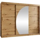 Mirjan24 Schwebetürenschrank Wika 250 x 200 x 62 cm Braun