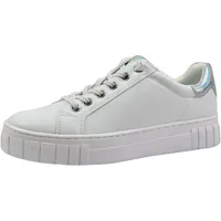 Marco Tozzi Damen Schnürschuh Plateau Sneaker 2-23717-41, Größe:37 EU, Farbe:Weiß