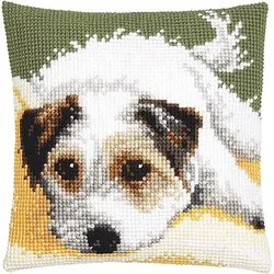 Stickkissen "Kleiner Hund"