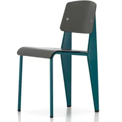 Vitra - Prouvé Standard SP Chair, Bleu Dynastie (glatt) / Basalt, Filzgleiter (Hartboden)