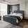 masseno Boxbett mit Bettkasten ¦ grau ¦ Maße cm B: 160 H: 98