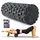 NOONCRAZY Faszienrolle mit 3D-Texturmassage, Foam Roller(33cm x 14cm) zur Muskelverspannungen lindern, mittlere Härte Selbstmassage Fazienrolle für rücken wirbelsäule Rücken Beine(Schwarz-blau)