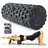NOONCRAZY Faszienrolle mit 3D-Texturmassage, Foam Roller(33cm x 14cm) zur Muskelverspannungen lindern, mittlere Härte Selbstmassage Fazienrolle für rücken wirbelsäule Rücken Beine(Schwarz-blau)