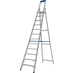 KRAUSE Stufen-Stehleiter »STABILO«, 12 Sprossen, Aluminium - silberfarben