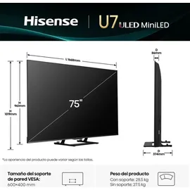 Hisense 75U7Q 75 Zoll MiniLED ULED 4K Smart TV