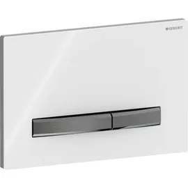 Geberit Sigma50 Betätigungsplatte eckig schwarzchrom/weiß