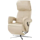 Hukla Relaxsessel Pierre Leder 75 x 126 x 177 cm Beige elektrisch