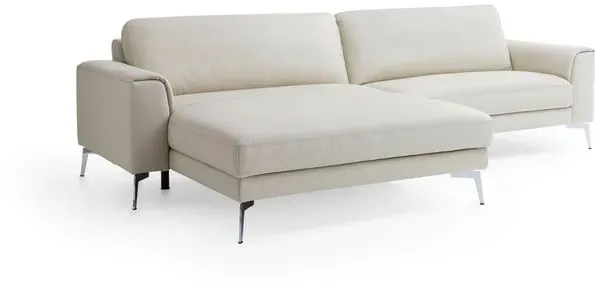 Sormani Ecksofa Padua Leder Beige Ecru