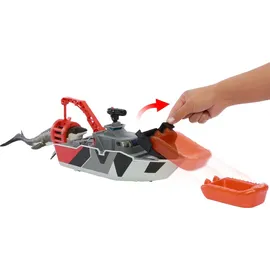 Jurassic World Rettungsboot mit Mosasaurus & Jeep Set 32 cm