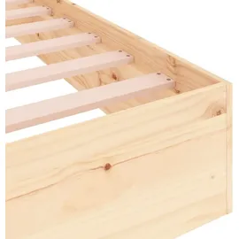 vidaXL Massivholzbett 200 x 200 cm Braun