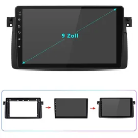 Awesafe Radio für BMW 3 Series E46 1998-2006 CarPlay Android Auto Navi Lenkradsteuerung Bluetooth RDS WIFI DSP GPS DAB+ 64GB