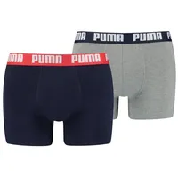 Puma Basic Boxershorts 2 Einheiten Blue / Grey Melange S