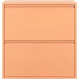 Schuhschrank SPINDER DESIGN, orange (clay terra), B:75cm H:77,5cm T:23cm, Metall, Schränke, Metall, Breite 75 cm